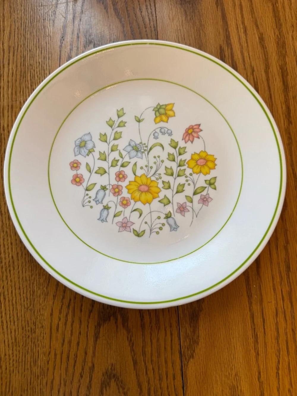 Vintage Corelle 3 Dinner Plates and 3 dessert plates Set - spring meadow - Picture 12 of 17